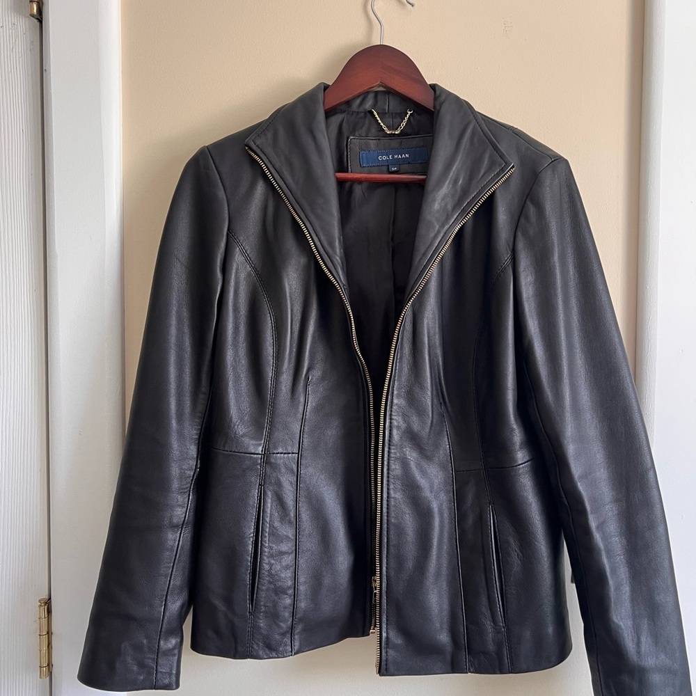 Cole Haan Genuine Leather (Lambskin) Jacket